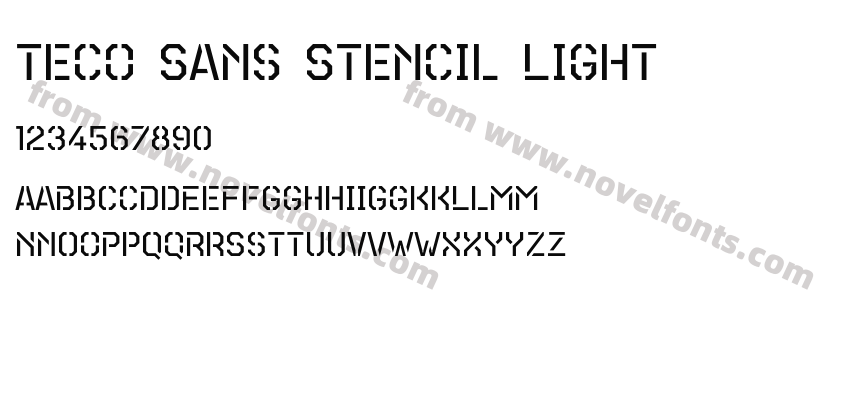 Teco Sans Stencil LightPreview