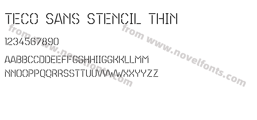 Teco Sans Stencil ThinPreview