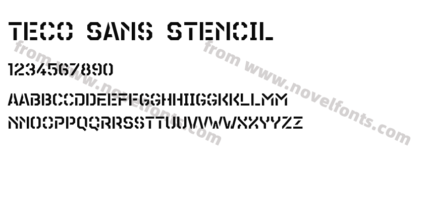 Teco Sans StencilPreview