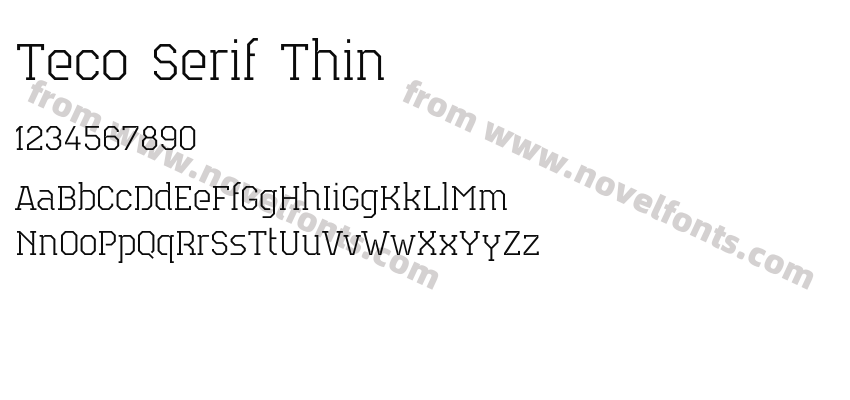 Teco Serif ThinPreview