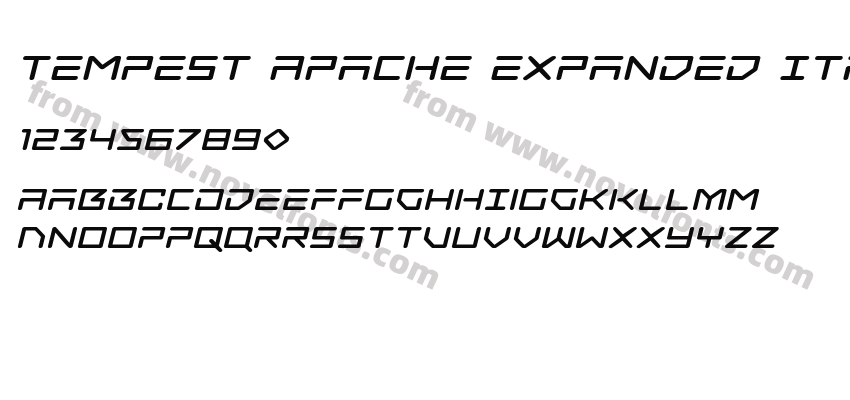 Tempest Apache Expanded ItalicPreview