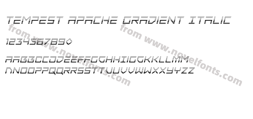 Tempest Apache Gradient ItalicPreview