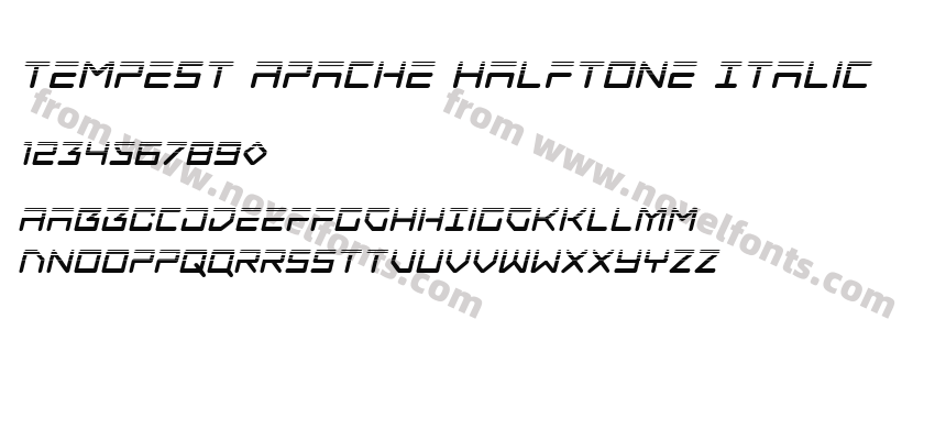Tempest Apache Halftone ItalicPreview