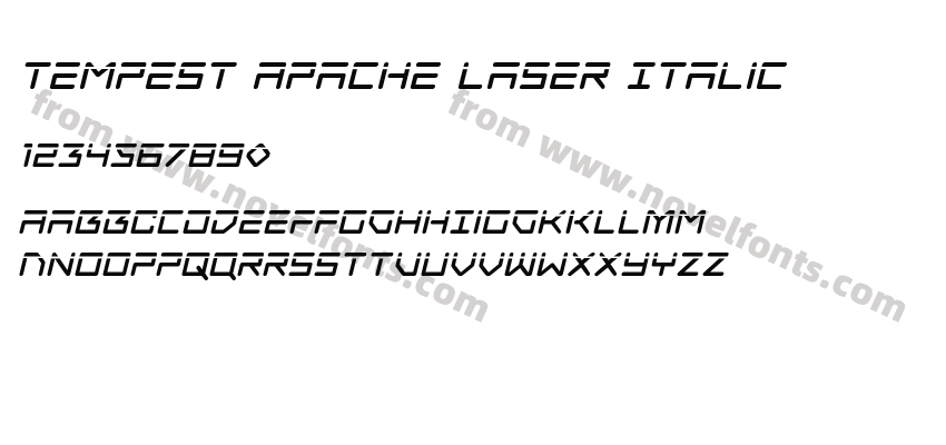 Tempest Apache Laser ItalicPreview