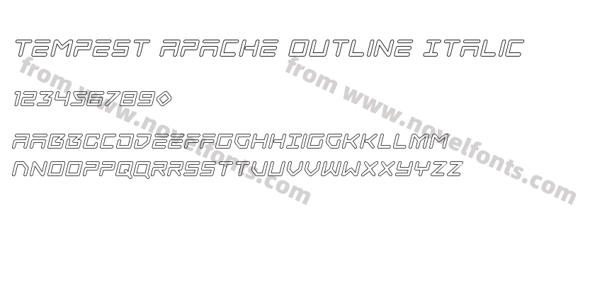 Tempest Apache Outline ItalicPreview