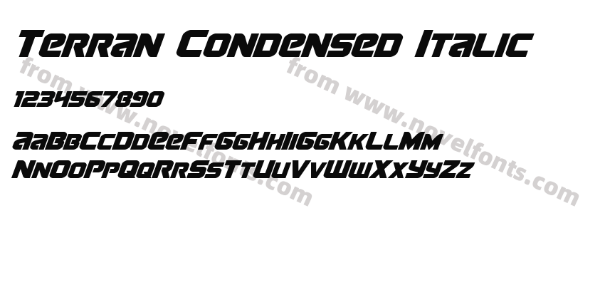 Terran Condensed ItalicPreview
