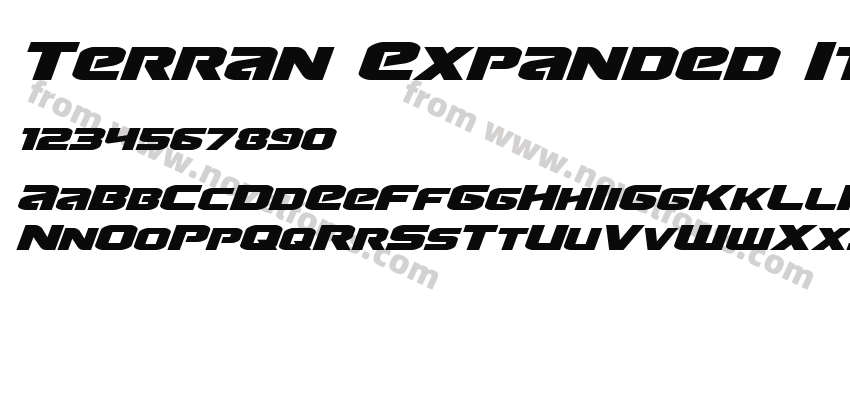 Terran Expanded ItalicPreview