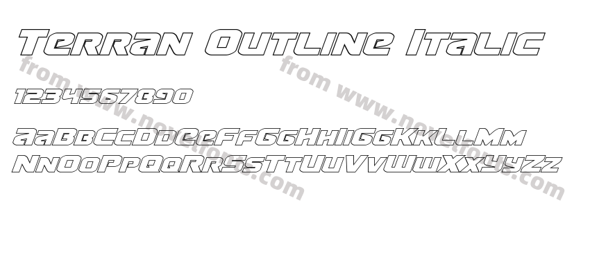 Terran Outline ItalicPreview