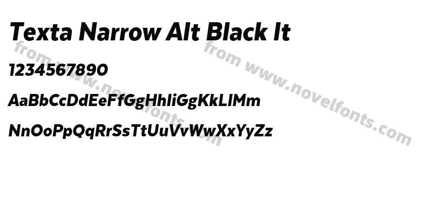Texta Narrow Alt Black ItPreview