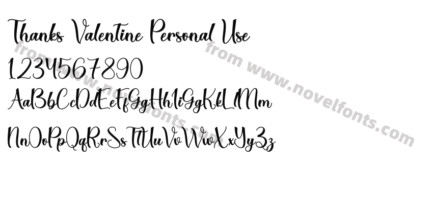 Thanks Valentine Personal UsePreview