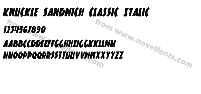 Knuckle Sandwich Classic ItalicPreview