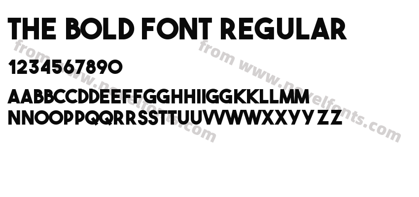 The Bold Font RegularPreview