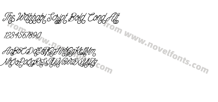The Wahhabi Script Bold Cond AltPreview