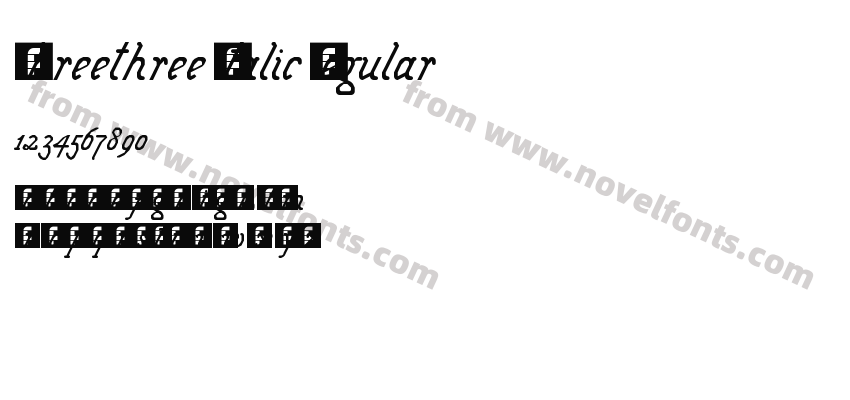 Threethree Italic RegularPreview