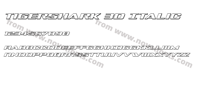Tigershark 3D ItalicPreview