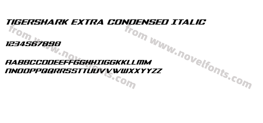 Tigershark Extra Condensed ItalicPreview