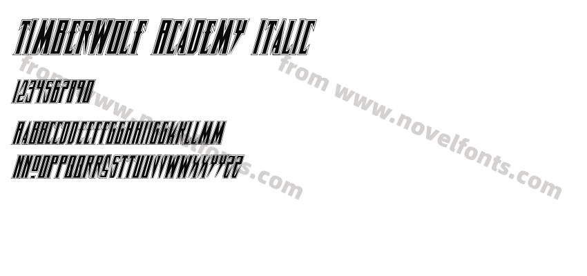 Timberwolf Academy ItalicPreview