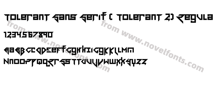 Tolerant Sans Serif ( Tolerant 2) RegularPreview