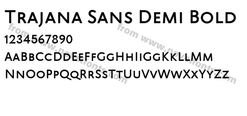 Trajana Sans Demi BoldPreview