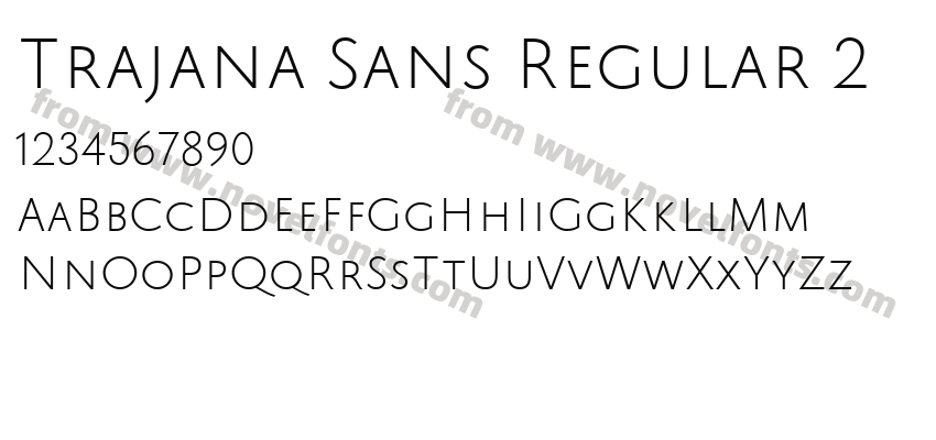 Trajana Sans Regular 2Preview