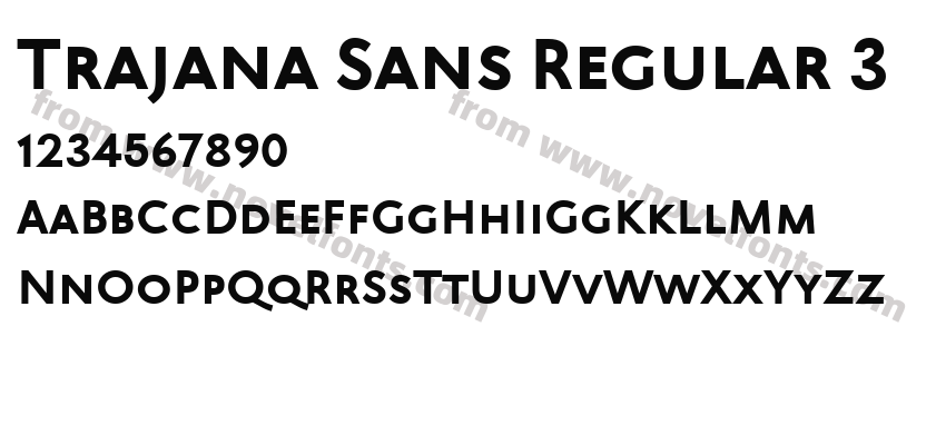 Trajana Sans Regular 3Preview