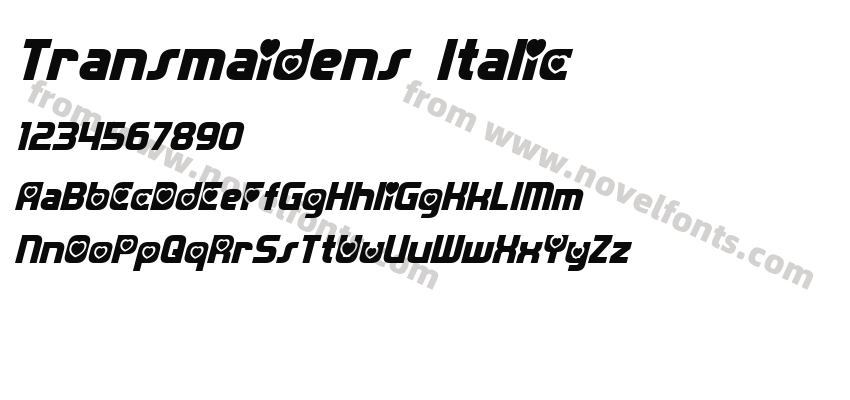 Transmaidens ItalicPreview