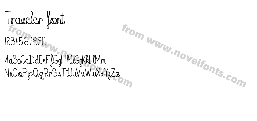 Traveler fontPreview