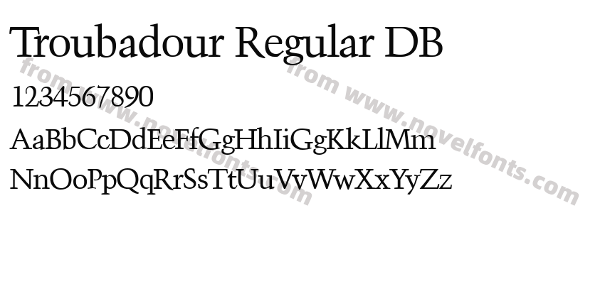 Troubadour Regular DBPreview