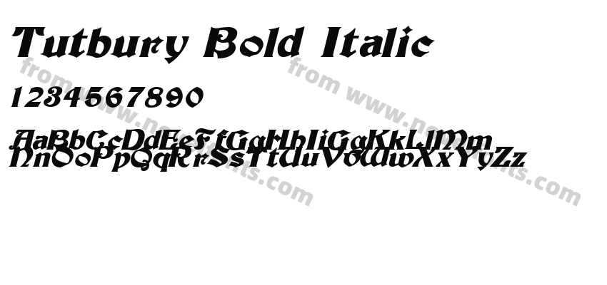 Tutbury Bold ItalicPreview