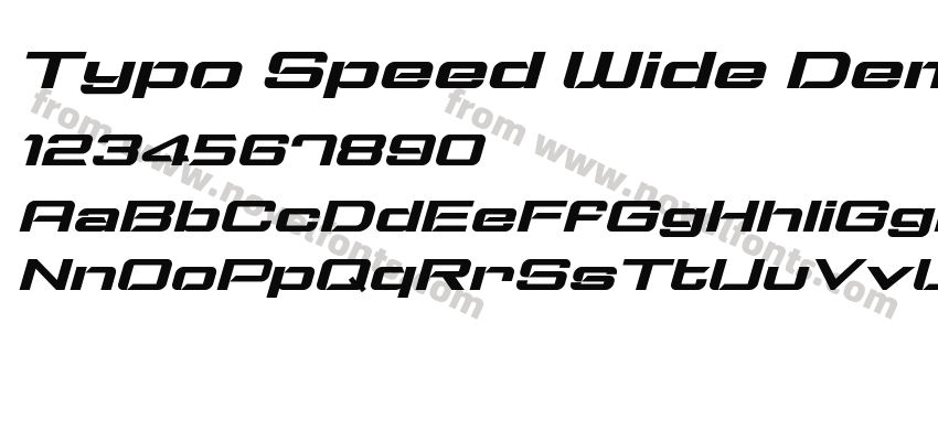 Typo Speed Wide Demo Bold ItalicPreview