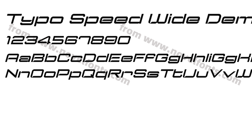 Typo Speed Wide Demo ItalicPreview