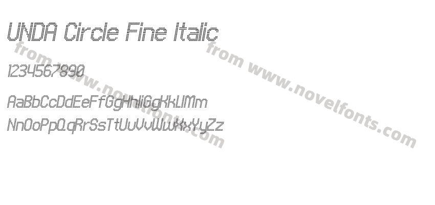 UNDA Circle Fine ItalicPreview