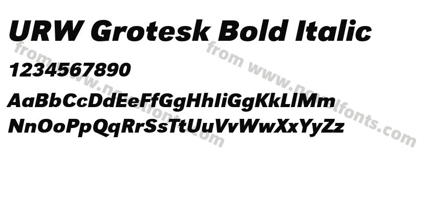 URW Grotesk Bold ItalicPreview