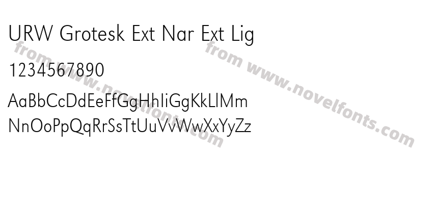 URW Grotesk Ext Nar Ext LigPreview