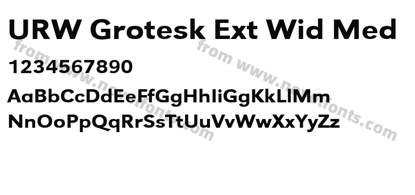 URW Grotesk Ext Wid MedPreview