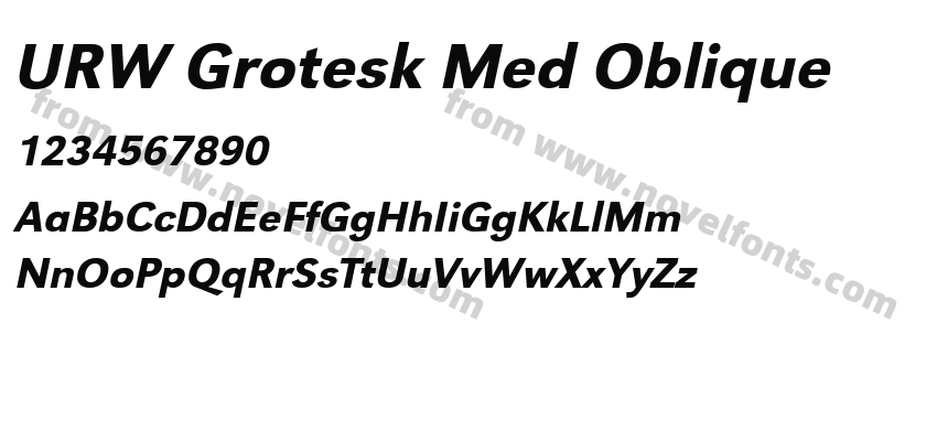 URW Grotesk Med ObliquePreview
