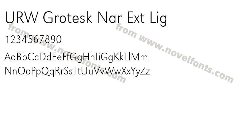 URW Grotesk Nar Ext LigPreview