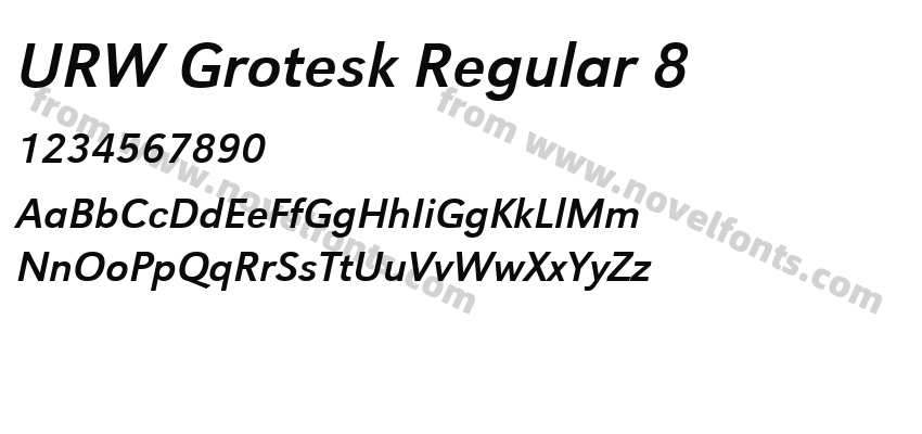 URW Grotesk Regular 8Preview