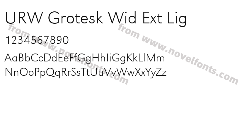 URW Grotesk Wid Ext LigPreview