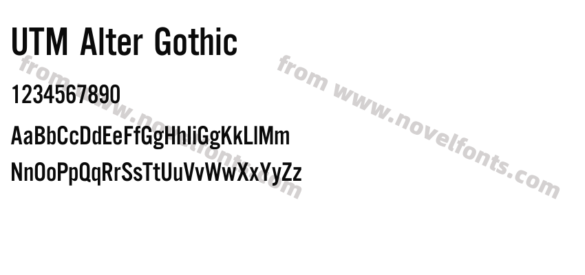 UTM Alter GothicPreview