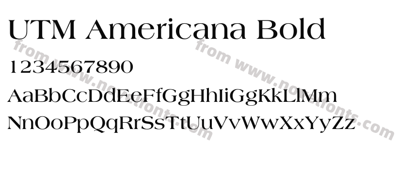 UTM Americana BoldPreview