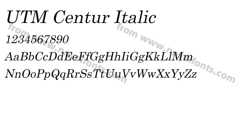 UTM Centur ItalicPreview