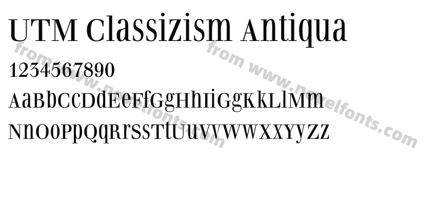 UTM Classizism AntiquaPreview