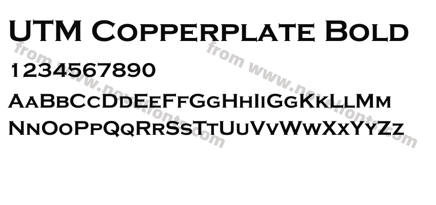 UTM Copperplate BoldPreview