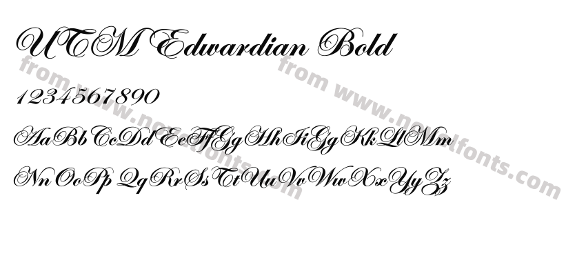 UTM Edwardian BoldPreview