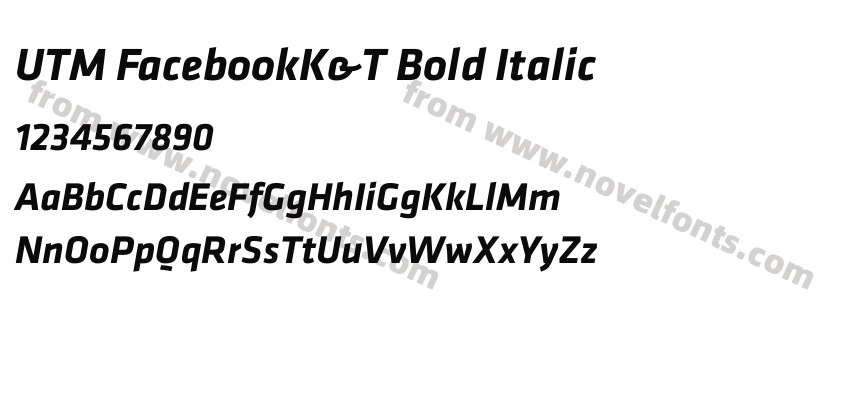 UTM FacebookK&T Bold ItalicPreview