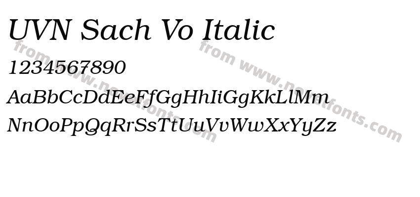 UVN Sach Vo ItalicPreview
