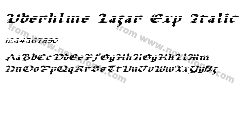 Uberhlme Lazar Exp ItalicPreview
