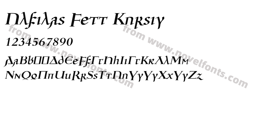 Ulfilas Fett KursivPreview