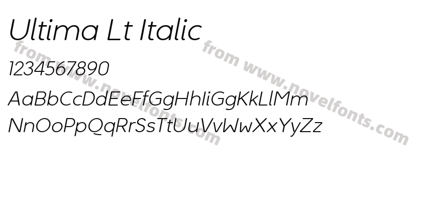 Ultima Lt ItalicPreview